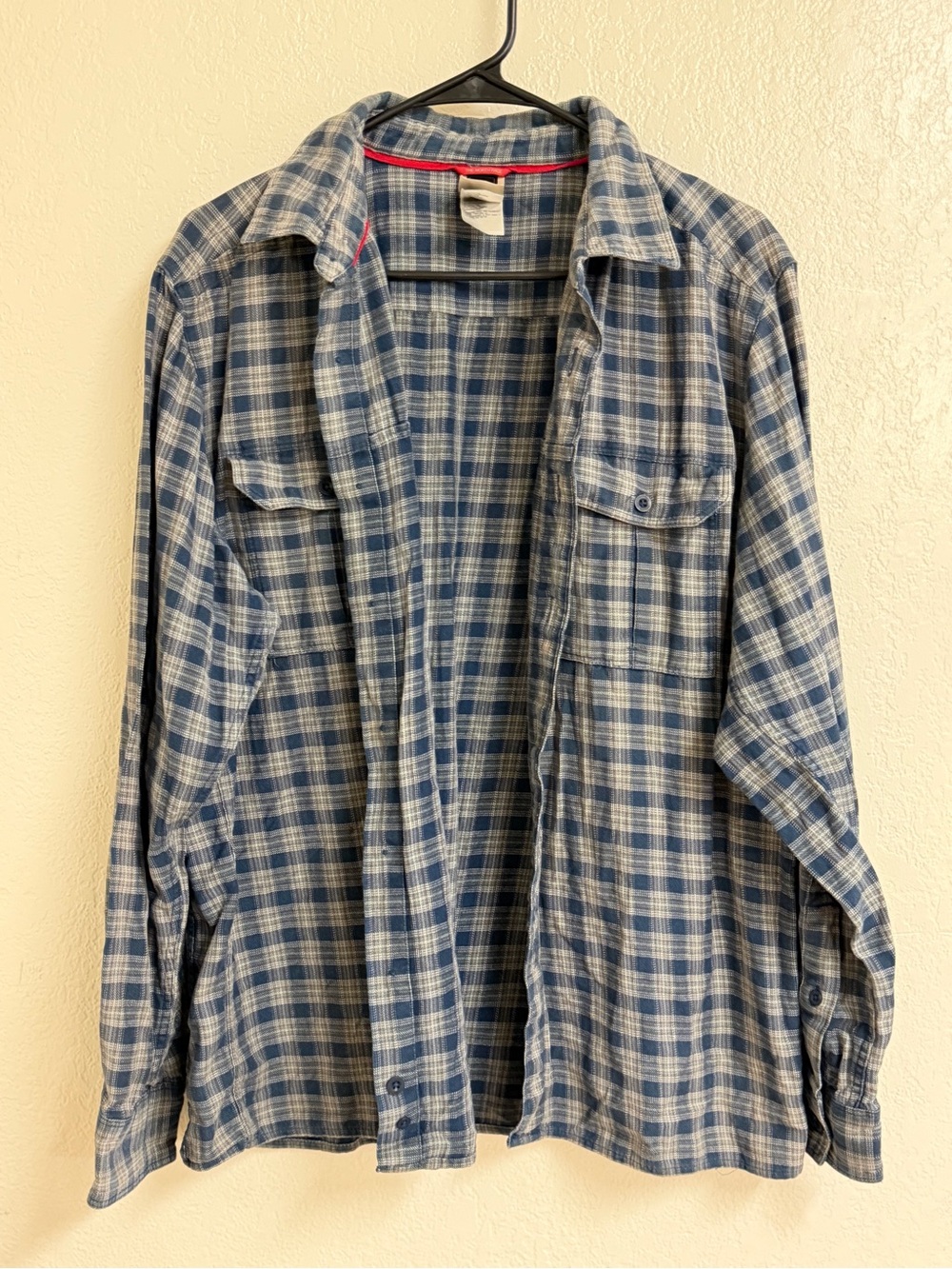 The North Face Blue Plaid Button-Front Casual Shirt
